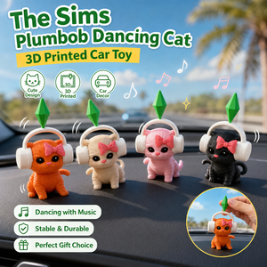Vashine Décoration de tableau de bord de voiture en forme de chat dansant <span class=keywords><strong>The</strong></span> <span class=keywords><strong>Sims</strong></span> Plumbob imprimé en 3D, jouet inspiré du gaming - Product Image 1