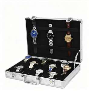 热销高品质定制新款豪华型24个展示位置便携式铝合金金属表壳 - Product Image 3