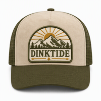 Casquette Trucker en Daim à Visière Courbe avec Patch 3D Personnalisé pour Randonnée en Plein Air