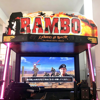 Machine de jeu d'arcade de tir à monnayeur Rambo avec construction en plastique, garantie 1 an, équipement de divertissement intérieur