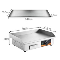 Elektrische Grillplatte Gewerbliche Edelstahl-Flachgrillplatte Teppanyaki BBQ Kochplatte