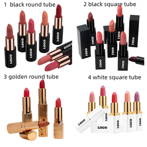 Tube rond doré <span class=keywords><strong>rouge</strong></span> à lèvres mat velours finition mate maquillage longue durée <span class=keywords><strong>rouge</strong></span> à lèvres mat imperméable - Product Image 3