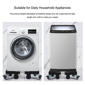 <span class=keywords><strong>Support</strong></span> de mini-réfrigérateur, base mobile universelle, chariot à roulettes, base réglable multifonctionnelle pour lave-linge et réfrigérateur - Product Image 3