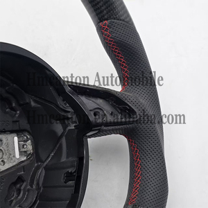 พวงมาลัยรถแบบมีรูพรุนทำจากคาร์บอนไฟเบอร์สำหรับรถ Audi A3 A4 A5 A6L A8 Q3 Q4 Q5 Q5 Q7 Q8 TT B9 - Product Image 5