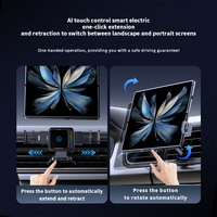 Chargeur sans fil 15W, chargeur de voiture filaire 66W pour téléphones pliables avec ouverture et fermeture automatiques, chargeur de voiture sans fil pour téléphone pliable