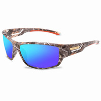 Nouvelles lunettes de soleil de sport unisexes camouflage pour le commerce extérieur, protection contre le vent et la lumière UV400 polarisée pour la conduite en extérieur