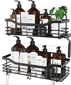 BX 2-Pack de acero inoxidable 304/alambre de acero esquina ducha Caddy estante adhesivo ducha organizador estantes - Product Image 1