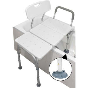 Siège de bain pour adulte avec poignée rembourrée, banc de transfert blanc pour personnes âgées PEPE P30026 - Product Image 4