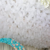 Cortina de Techo para Boda con Forma de Nube, de Lujo y Personalizada, Hecha a Mano con Tul Suave, para Decoración de Fondo de Eventos