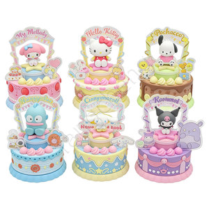 Jouets en boîte mystère sur le thème du gâteau d'anniversaire, style pastel, avec figurines Kitty & Cinnamoroll, ensemble de desserts, cadeaux pour fans et capsules Gashapon - Product Image 1