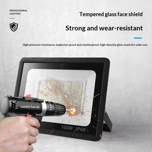 Well Sell Floodlight Ultra-thin 100W 200W IP66 Waterproof Outdoor Garden Lighting <b>Projector</b> <b>Light</b> Cross-border Stock - Product Image 1