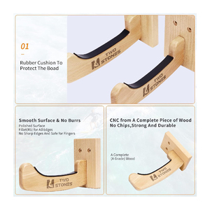 Supports muraux pour planches de <span class=keywords><strong>surf</strong></span> – Fixation ou support pour shortboard, skimboard et longboard, pour intérieur ou extérieur - Product Image 3