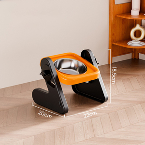 Cuenco para gatos, cuenco para perros, cuenco doble de acero inoxidable para mascotas, cuenco antideslizante y antivuelco para mascotas, nuevo cuenco para beber con diseño de oso de peluche - Product Image 5