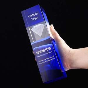 2025 onorano i regali aziendali per i dirigenti premi dei trofei personalizzati desiderati diamanti 3D all'interno della coppa del trofeo di cristallo K9 per scienziato - Product Image 4