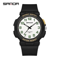 Sanda 6123 Top-Marke Chronograph Luxus-Sportuhr für Herren Wasserdicht Automatisches Datum Männliche Uhr Digitale Sportuhr Relogio Masculino