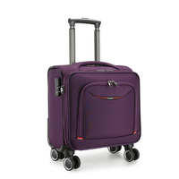 Valise de voyage JMHZ01 en tissu Oxford, coque souple, légère, bagage à main, serrure douanière, fermeture éclair anti-explosion, 18/16 pouces