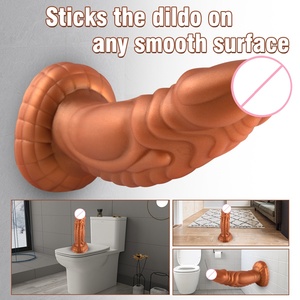 Realistic Bronze <strong>Wood</strong> Veined <strong>Dildo</strong> 7 Inch Huge Suction Cup Silicone Sex Toy Textured Shaft Balls Extreme Pleasure Women 100% - Product Image 3