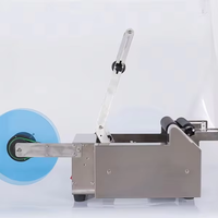 Machine d'étiquetage autocollante pour bouteilles rondes, pots, boîtes et flacons de crème, de confiture, de cosmétiques et d'eau LK-BSTB14