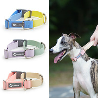 Conjunto de Correa y Collar Acolchado de PVC para Perro, Impermeable, Antienredos, Diseño Clásico de Bloques de Color, Nuevo y Moderno para Perros Grandes