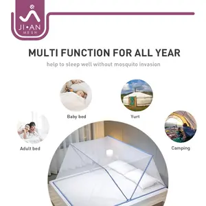 Foldable Mosquito Net For King Size Bed - Portable Design For Camping Home Use - Luxury Mesh Canopy