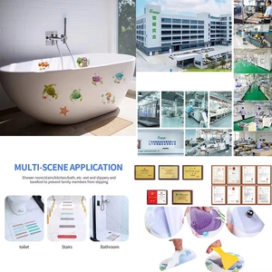 Pegatinas de baño de PEVA de animales oceánicos antideslizantes personalizadas, calcomanías antideslizantes, empuñaduras de seguridad, bañera para niños pequeños, baño de ducha para niños - Product Image 4
