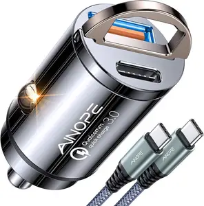 AINOPE 2024 עיצוב חדש מיני נייד 90W USB C טעינה לרכב טעינה מהירה PD 3.0 לטלפון