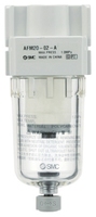 Séparateur de brume d'huile AFM2002BCA 200 L/min, précision de filtration de 0,3 µm, interface Rc 1/4, fonctionnement maximal à 60°C, 0,05