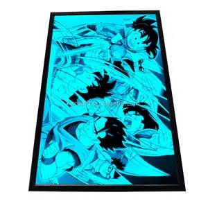 Affiches d'anime 3D avec cadre acrylique LED