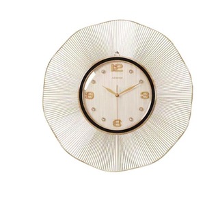 Sunburst Wall Clock 6716A6716B6716F Battery Powered Silent Home Decoration Modern Living Room Clock Single Face 10mm Thickness - Product Image 5