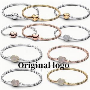 Di Tendenza 2025 Braccialetti a Forma di Cuore con Charm Classici, Romantici e Raffinati, Adatti per Accessori di Gioielleria Fai-da-te di Marca di Alta Gamma - Product Image 1