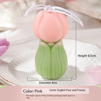 Großhandel Luxuriöse Tulpenförmige Glaskerzen Exquisite Handgefertigte Duftkerzen Ostern Weihnachten Chinesisches Neujahr Geschenke Hochzeits-Souvenirs