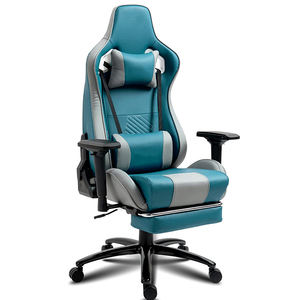Silla Gamer balap kursi Gaming, kursi komputer desain ergonomis kulit PU dengan sandaran kaki - Product Image 4