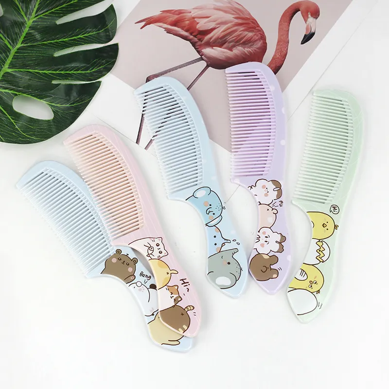 Commercio all'ingrosso Salon Carino Capelli Spazzola di Plastica Tasca Personalizzato Stampa guanti Anti-Statica Pettine