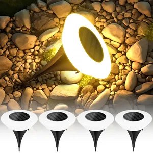 Luz Solar LED para Terraza, 12 LED, IP65, con Batería <span class=keywords><strong>de</strong></span> Iones <span class=keywords><strong>de</strong></span> Litio, Resistente al Agua, Sensor <span class=keywords><strong>de</strong></span> Luz Nocturna Automático, para Caminos - Product Image 1