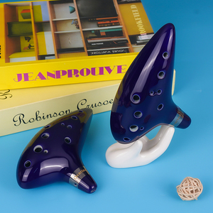 Ocarina de Cerámica Azul de 12 Orificios - Logotipo y Empaque Personalizables, Alto C, Legend of Ocarina, Instrumento Musical <span class=keywords><strong>Tradicional</strong></span> Chino - Product Image 3