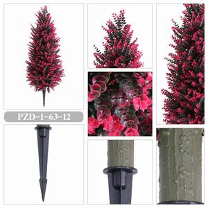 RUOPEI Résistant aux UV Écologique Durable PE Herbe Artificielle Cèdre Cône Arbre Piquet de Sol Faux Passerelle <span class=keywords><strong>Arbustes</strong></span> Evergreen Naturel - Product Image 2