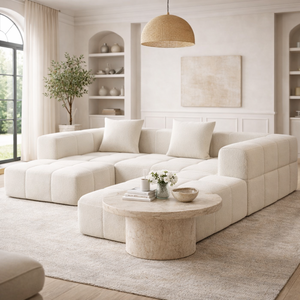 Divano Componibile Moderno con Funzioni Reclinabili <span class=keywords><strong>e</strong></span> Convertibili, Letto Trasformabile, Cuscini Morbidi per Soggiorno, Set Divano Modulare in Tessuto <span class=keywords><strong>Grigio</strong></span> - Product Image 4