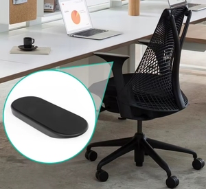 Coussinets de remplacement ergonomiques haut de gamme pour accoudoirs de chaise de bureau, en cuir PU souple et durable, noirs, pour chaises de bureau <span class=keywords><strong>Sayl</strong></span> - Product Image 4