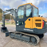 Excavatrice sur chenilles neuve HX60G de 6 tonnes, mini pelle de 0,21 m3, mini excavatrice de 36,2 kW avec pièces de rechange