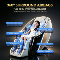 Fauteuil de massage de luxe en cuir à double moteur 2026 L858A avec technologie zéro gravité pour massage shiatsu complet du corps