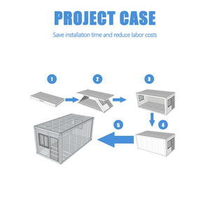 <strong>Ready</strong> Ship 20ft Quickly Installation Z Folding Container <strong>House</strong> Prefab Foldable Tiny <strong>House</strong> Mobile Dormitory Bedroom Living Room - Product Image 4