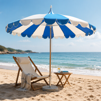 Parasols modernes en aluminium pour l'extérieur avec base, pour la plage, l'hôtel, la cour et les restaurants - résistants au vent et écologiques