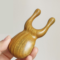En bois écologique en forme de Y levage du visage grattage du nez bâton de Massage déclencheur de nez outil Guasha masseur méridien des yeux