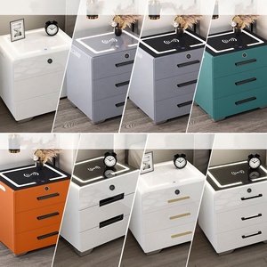 <span class=keywords><strong>Table</strong></span> <span class=keywords><strong>de</strong></span> <span class=keywords><strong>chevet</strong></span> LED grise moderne avec serrure à empreintes digitales <span class=keywords><strong>Table</strong></span> <span class=keywords><strong>de</strong></span> <span class=keywords><strong>chevet</strong></span> intelligente en bois massif Chargement sans fil pour chambre ou appartement - Product Image 6