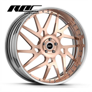 Jantes forgées Roc Custom Rose Gold Chrome Twisted Maglia 22, 24, 26 pouces, 2/3 pièces, 5x120.65, 5x127 pour Chevy Caprice - Product Image 2