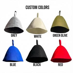 Gorro de Sauna de Fieltro de Lana 100% Natural con Logotipo Personalizado Bordado, 3mm+ de Grosor, Resistente al Calor, Gorro Ruso de Banya para Spa y Sauna, Venta al Por Mayor - Product Image 5