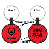 Étiquette d'identification en silicone pour chien étiquette d'identification gravée en acier inoxydable gravée avec plaque d'identification par code QR étiquette aérienne