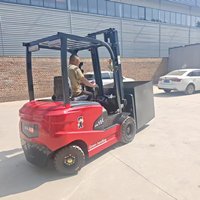 Chariot élévateur électrique lithium-ion A30 de 3 tonnes avec pinces pour rouleaux de papier, chariot élévateur électrique de type pince pour cartons souples