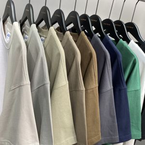 批发男女通用短袖定制复古男式t恤超大重棉酸洗t恤 - Product Image 2