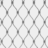 Maille de câble en acier inoxydable tressée ou nouée de type ferrule flexible 304/316 pour clôture de zoo et volière